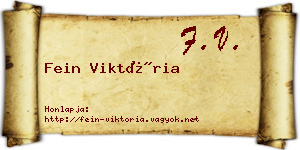 Fein Viktória névjegykártya